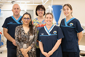 A team of five medical and nursing staff from the Day Chemotherapy Unit